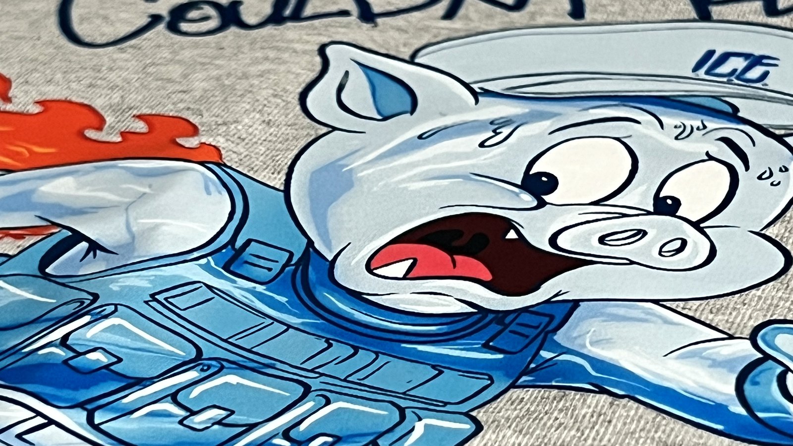 Full color DTF artwork printed on a shirt