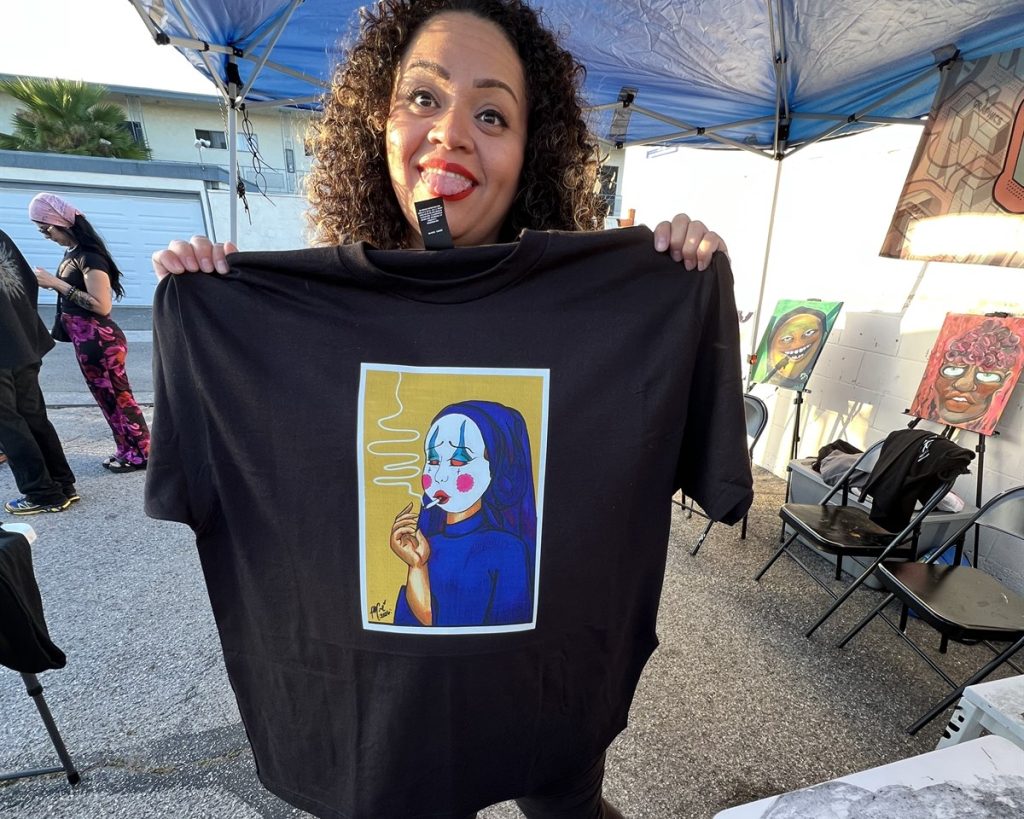Finished custom garment with DTF transfer print by Da Mouse Trap