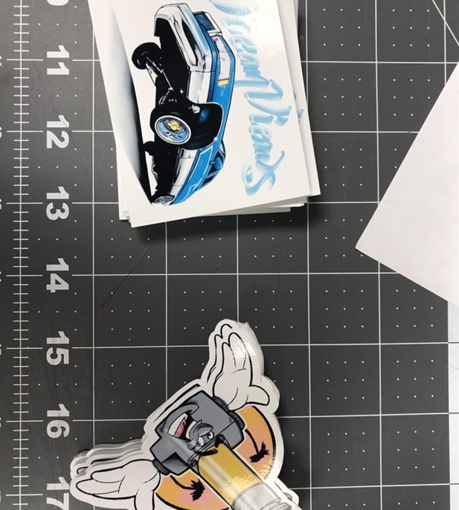 Custom vinyl stickers and labels in Los Angeles by Da Mouse Trap