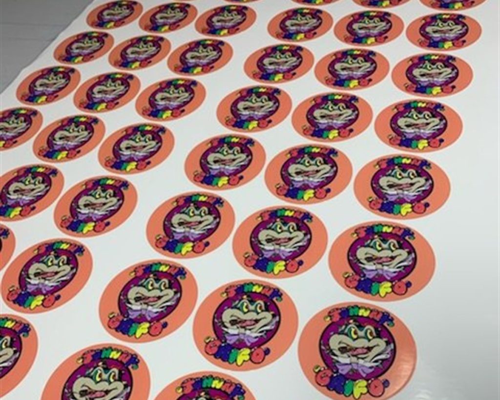Custom sticker sheet with die cut style sticker artwork