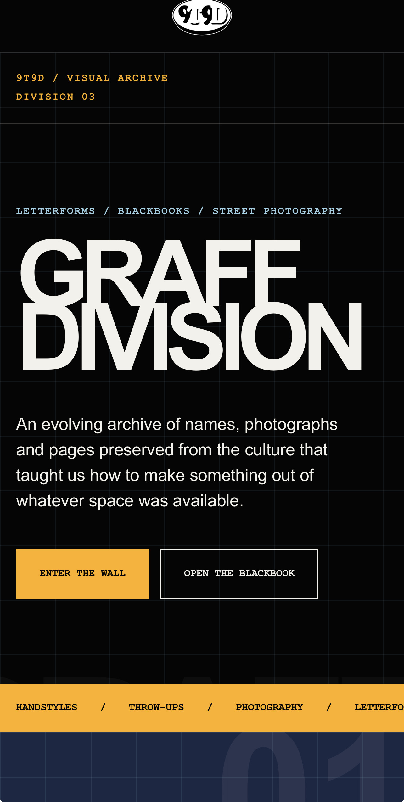 9T9D Brand Graff Division web design example