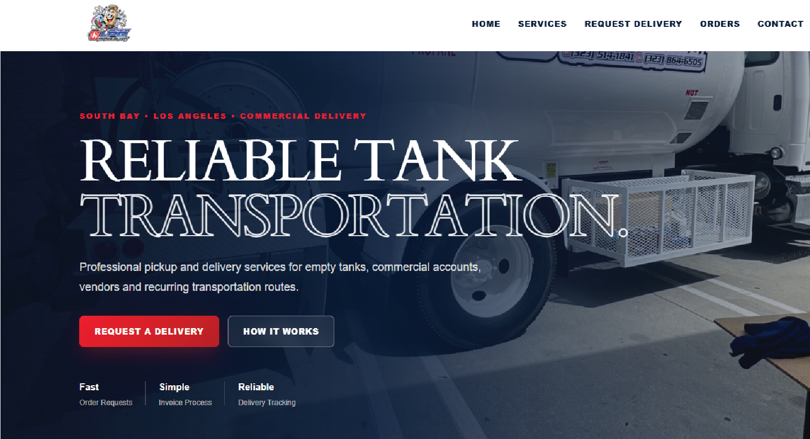 LPG Delivery website designed by Da Mouse Trap Graphics